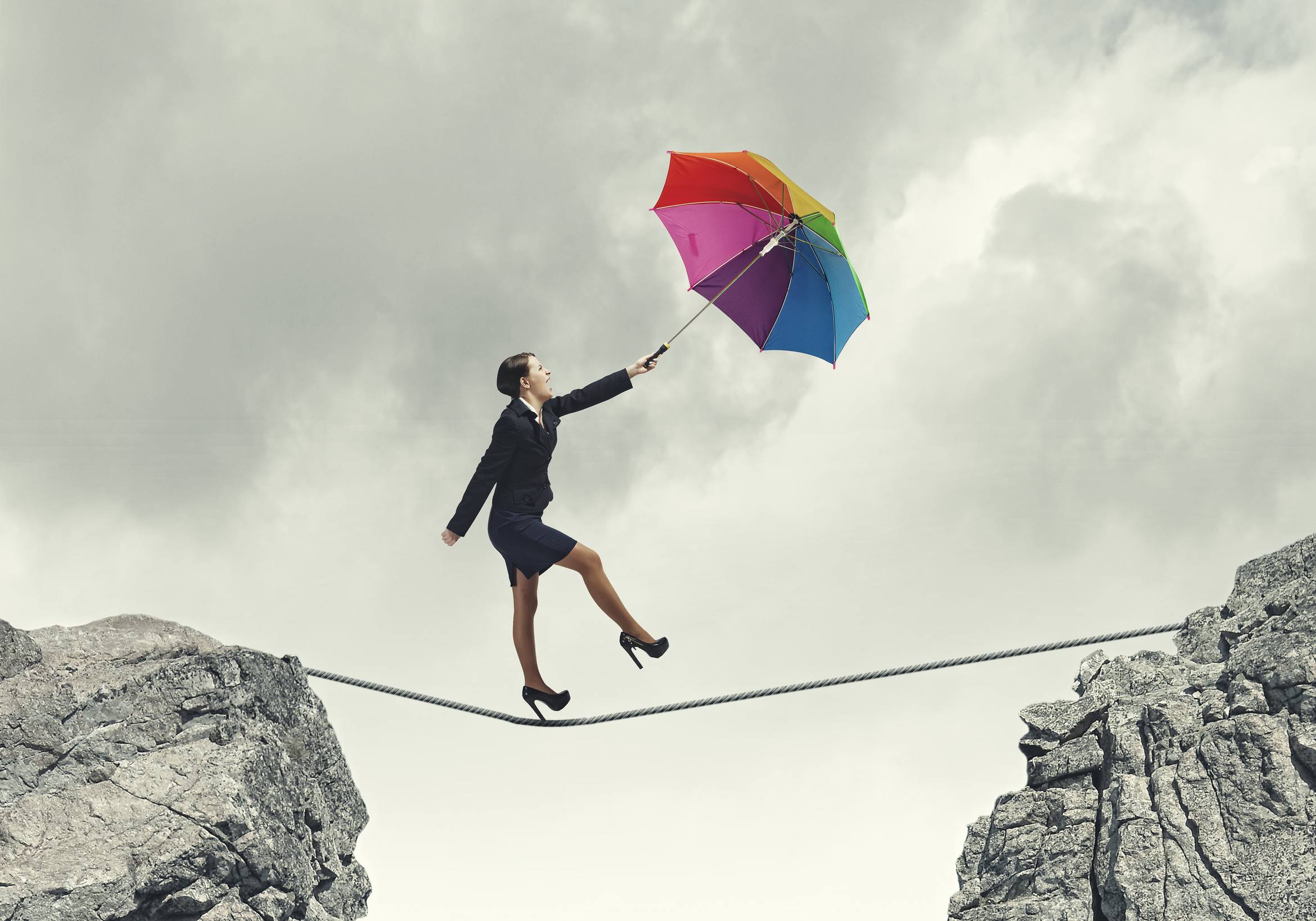 Woman with umbrella