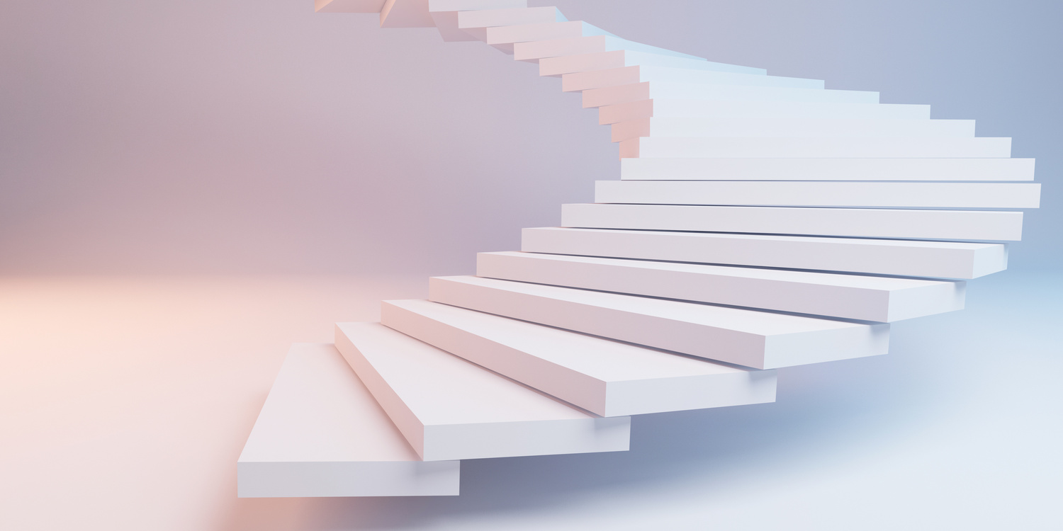 abstract stair white background